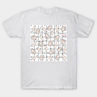 Funky Fresh Tropical Graphic 80's Memphis Grid Design T-Shirt